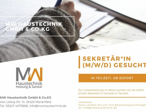 Sekretär*in (m/w/d) in Teilzeit ab sofort gesucht